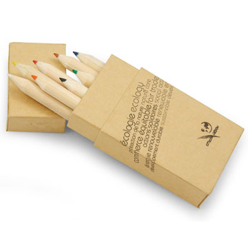Crayons matiere recycle - crayon de couleur publicitaire - crayons publicitaires