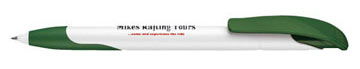 stylo personnalisé bas prix -CHALLENGER-SOFT (OPAQUE-BLANC - OPAQUE-VERT)