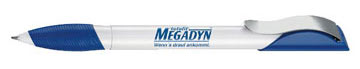 stylo personnalis&eacute; m&eacute;tal design -HATTRIX-METAL (OPAQUE-BLANC - OPAQUE-BLEU-REFLEX)