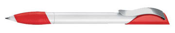 stylo personnalisé métal design -HATTRIX-METAL (OPAQUE-BLANC - OPAQUE-ROUGE)