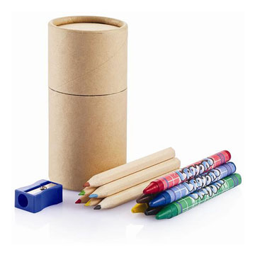 tube de crayons de couleurs pub - crayon de couleur publicitaire - crayons publicitaires