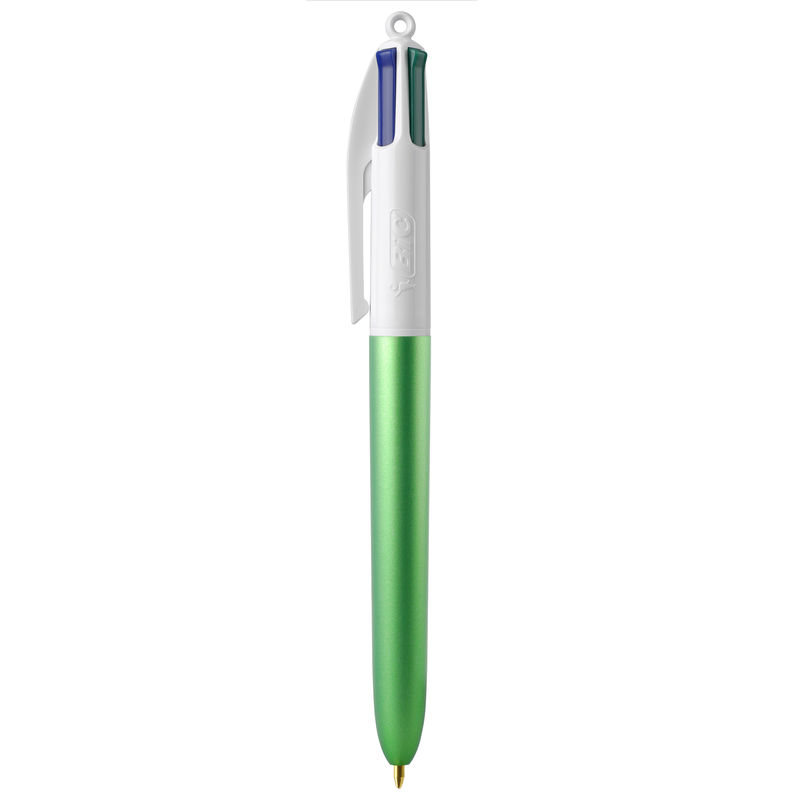 Stylo Bic® personnalisable 4 colours glacé|Luxray Green glacé Blanc