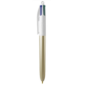 Stylo Bic® personnalisable 4 colours glacé|Luxray Gold galcé Blanc