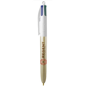 Stylo Bic® personnalisable 4 colours glacé|Luxray Gold galcé Blanc 1