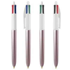 Stylo Bic® personnalisable 4 colours glacé|Luxray Pink glacé Blanc 2