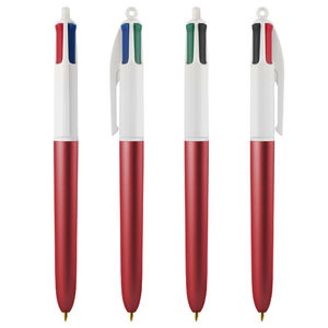 Stylo Bic® personnalisable 4 colours glacé|Luxray Red glacé Blanc 2