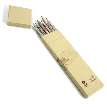 Crayons de couleurs recyclés - coffret crayons publicitaires - crayons publicitaires