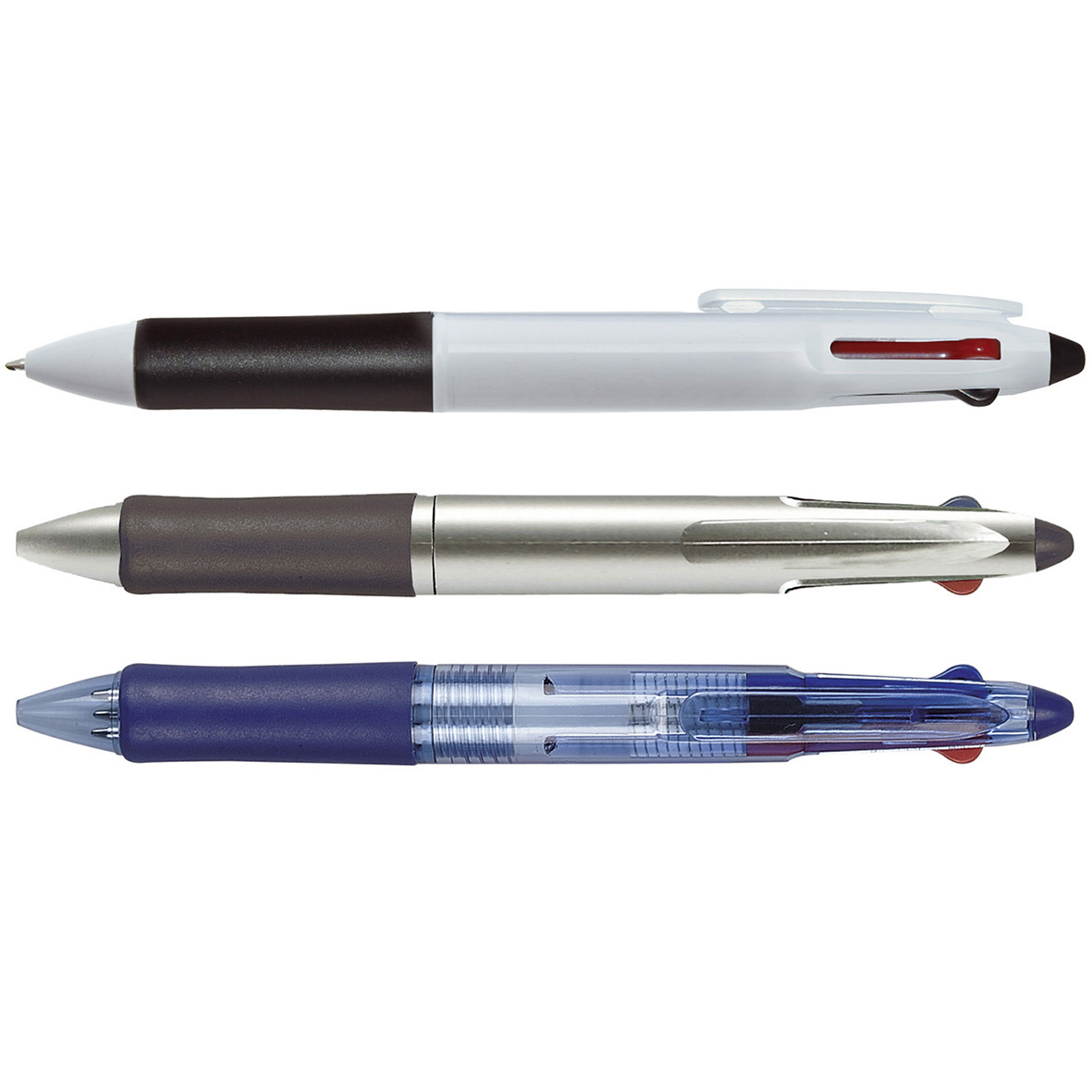 Stylo 3 couleurs personnalisé MULTIS Bleu, rouge et noir