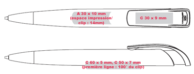 Gabarit d'impression des stylos publicitaires SKEYE-BASIC - skeye stylo publicitaire