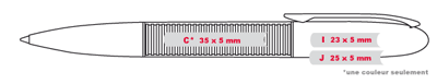 Gabarit d'impression des stylos publicitaires SOLARIS-BILLE - stylo bille de qualité