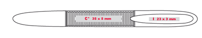 Gabarit d'impression des stylos publicitaires SOLARIS-ROLLERBALL - solaris stylo personnalisé