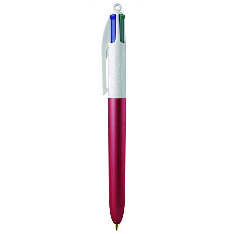 Stylo publicitaire | Bic 4 Colours Glacé Rouge Blanc 1