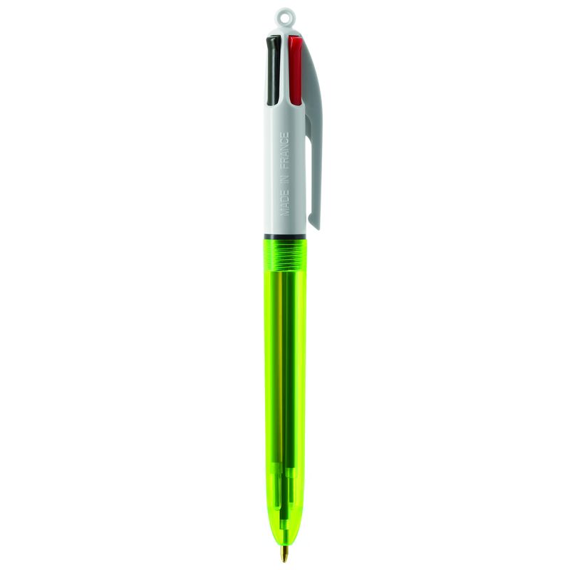 Stylo bic 3 couleurs + 1 fluo personnalisé - Fab France - BIC 4 COLOURS FLUO