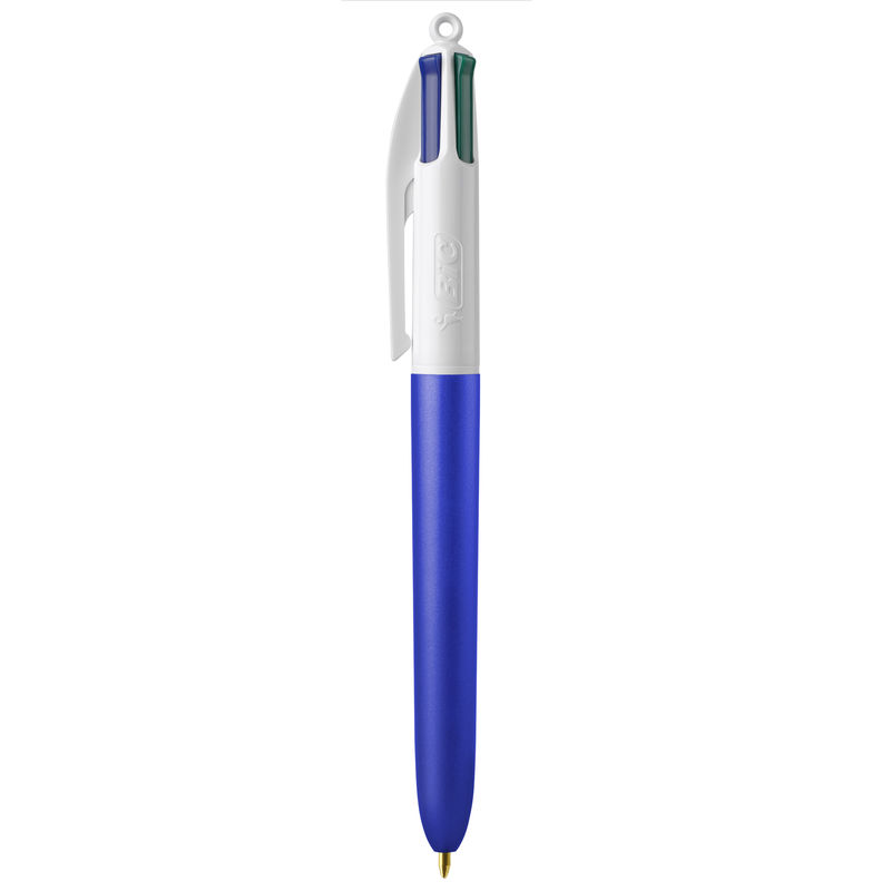 Stylo Bic® personnalisable 4 colours glacé|Luxray Blue glacé Blanc