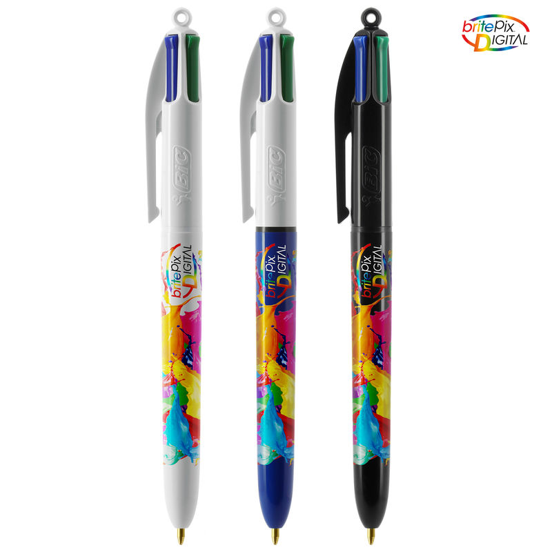 Stylo BIC® publicitaire | 4 couleurs bille avec tour de cou | KelCom