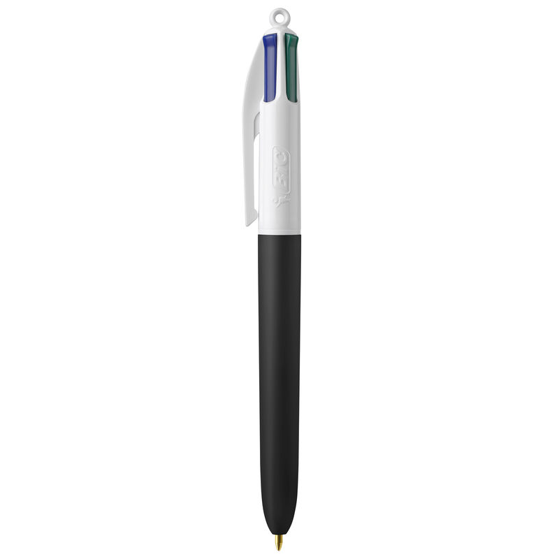 Stylo BIC® publicitaire | 4 couleurs Soft avec tour de cou | KelCom White Black Soft 3