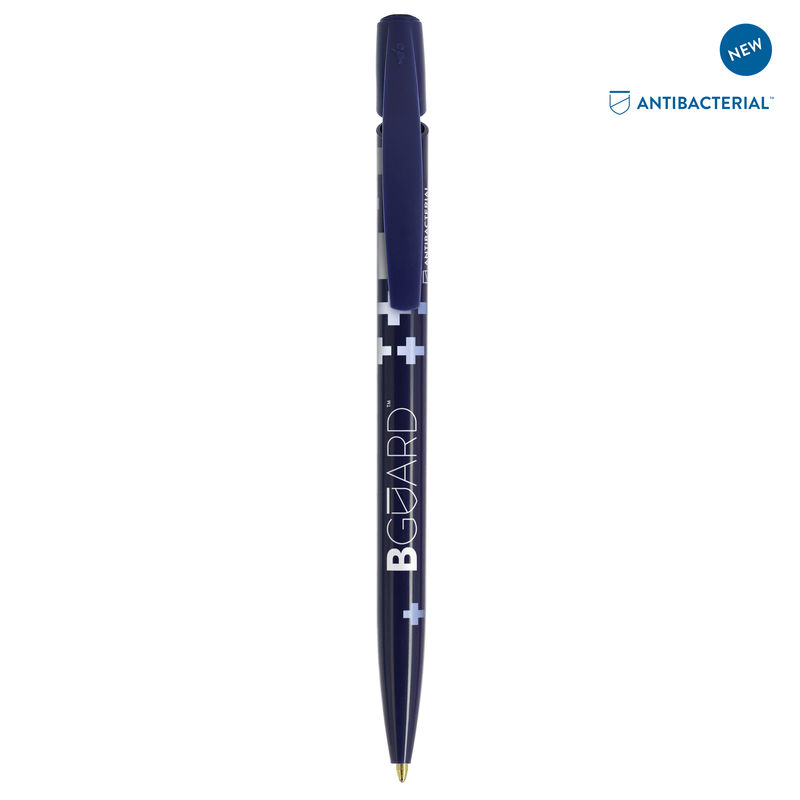 Stylo BIC® publicitaire | Media Clic BGUARD™ Antibactérien | KelCom Navy Blue Bguard