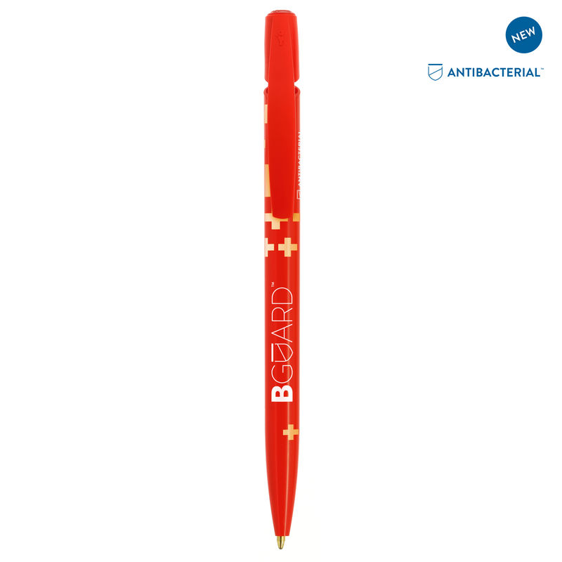 Stylo BIC® publicitaire | Media Clic BGUARD™ Antibactérien | KelCom Red Bguard