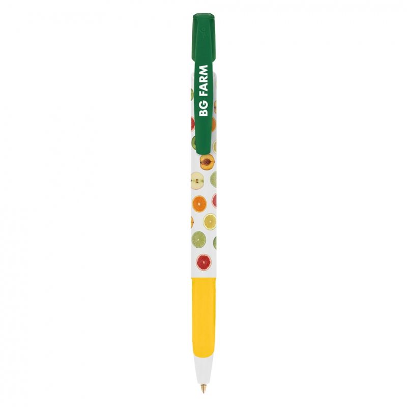 Stylo BIC® publicitaire | Media Clic Grip Ecolutions® bille | KelCom Blanc Jaune