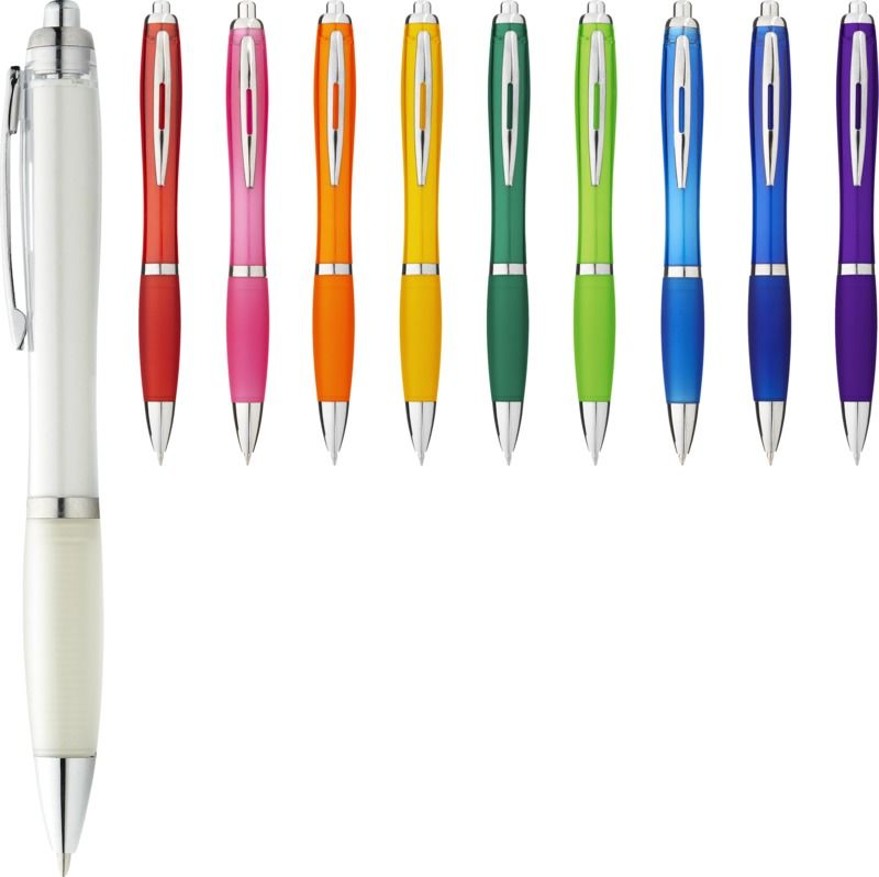 Stylo à bille Nash | Stylo personnalisable | KelCom Blanc