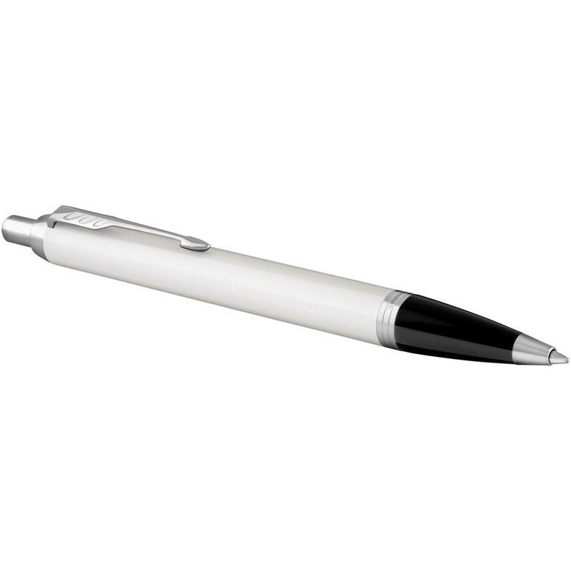 Stylo bille publicitaire | Parker® : IM | KelCom Blanc Argent