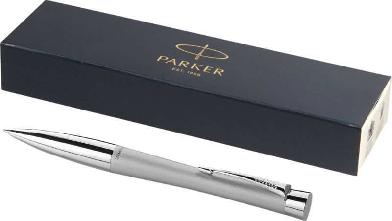 Stylo bille publicitaire | Parker® : Urban Chrome| KelCom Gris Argent