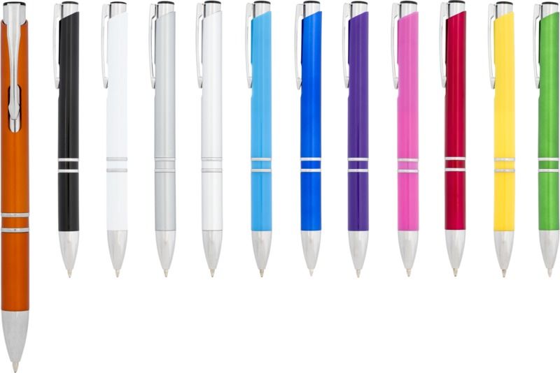 Stylo bille en plastique ABS Moneta | Stylo publicitaire | KelCom Blanc