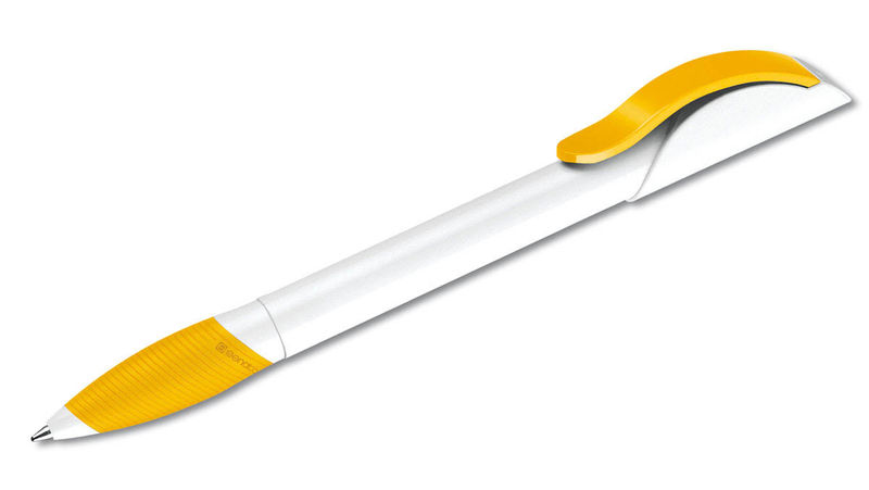 Hattrix Polished Basic SB | Stylo bille publicitaire | KelCom Blanc Jaune