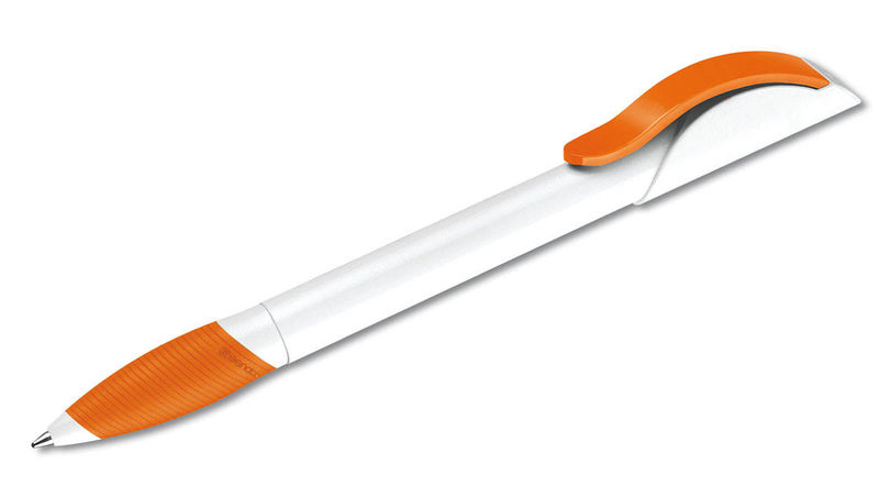 Hattrix Polished Basic SB | Stylo bille publicitaire | KelCom Blanc Orange