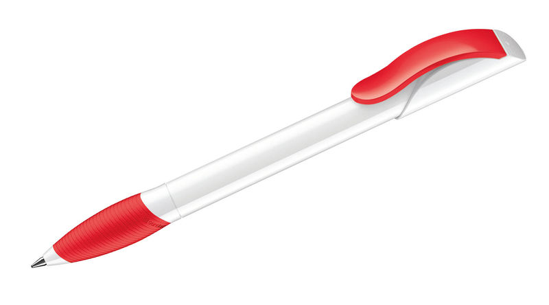 Hattrix Polished Basic SB | Stylo bille publicitaire | KelCom Blanc Rouge clair