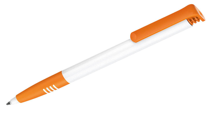 Super Hit Basic SG | Stylo bille publicitaire | KelCom Blanc Orange