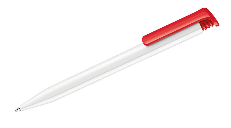 Super Hit Basic | Stylo bille publicitaire | KelCom Blanc Rouge clair