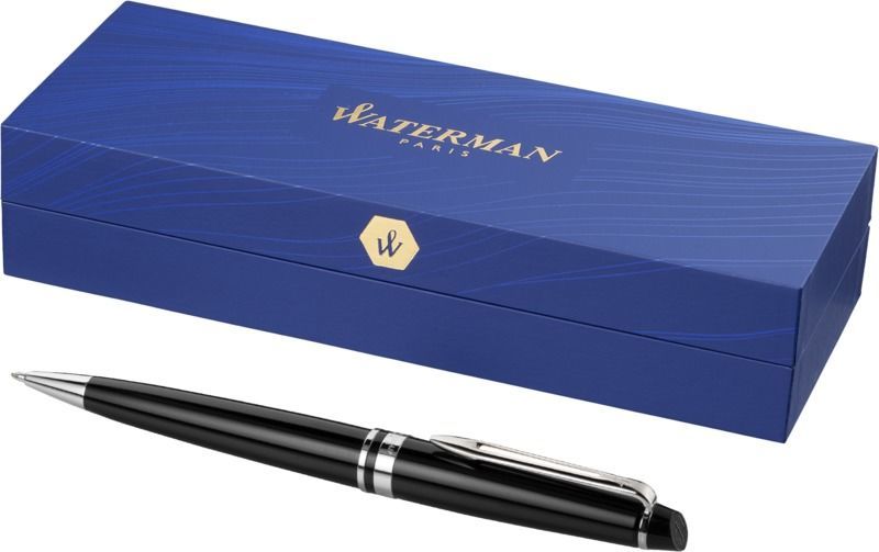 Stylo bille publicitaire | Waterman® : Expert | KelCom Noir Argent