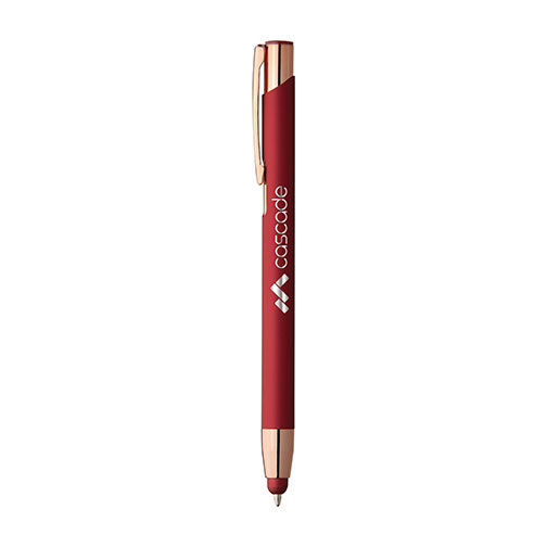 Crosby Softy Rose Gold avec Stylet | Stylo bille publicitaire | KelCom Rouge