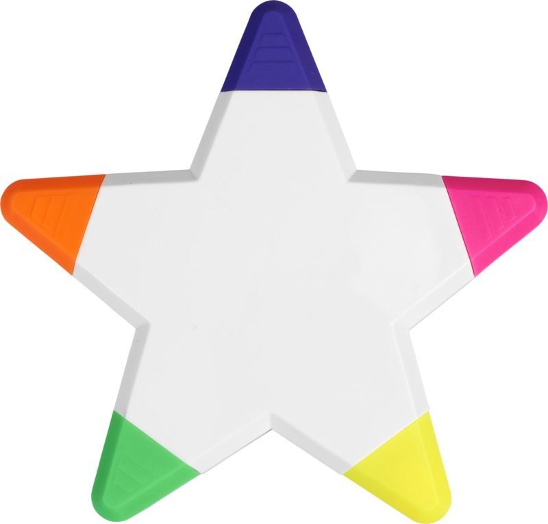 Surligneur étoile Solvig | Surligneur publicitaire | KelCom Blanc 1