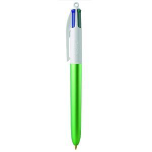 Stylo publicitaire | Bic 4 Colours Glacé Vert 347 Blanc  1