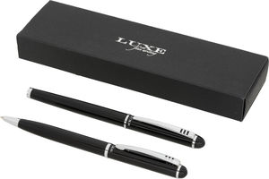 Parure Stylo bille et roller Andante | Parure publicitaire | KelCom Noir