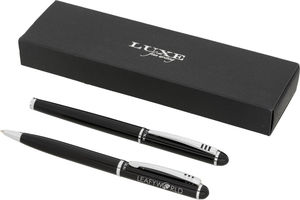 Parure Stylo bille et roller Andante | Parure publicitaire | KelCom Noir 1