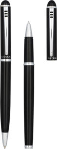 Parure Stylo bille et roller Andante | Parure publicitaire | KelCom Noir 3