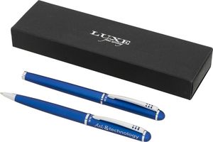 Parure stylo à bille et roller Andante bleu  | Parure publicitaire | KelCom Bleu 1