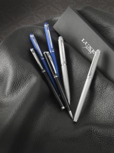 Parure stylo à bille et roller Andante bleu  | Parure publicitaire | KelCom Bleu 6