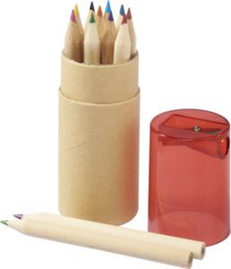 Nacer | Set 12 crayons de couleur publicitaire | KelCom Rouge
