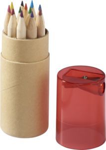 Nacer | Set 12 crayons de couleur publicitaire | KelCom Rouge 1