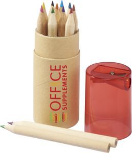 Nacer | Set 12 crayons de couleur publicitaire | KelCom Rouge 4