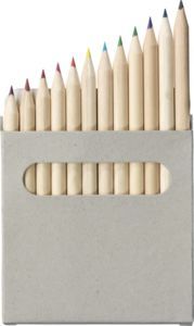 Tom | Set crayons de couleurs publicitaire | KelCom Gris Clair 2