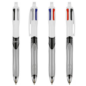 Stylo BIC® 4 Couleurs Publicitaire | 3+1 HB | KelCom Blanc Gris 10