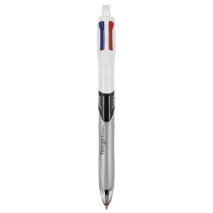 Stylo BIC® 4 Couleurs Publicitaire | 3+1 HB | KelCom Blanc Gris 5