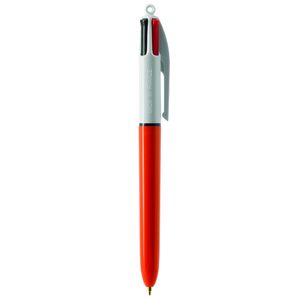 Stylo BIC® 4 Couleurs Publicitaire | Bille Fine | KelCom Blanc Orange 2