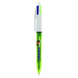 Stylo BIC® 4 Couleurs Publicitaire | Bille Fluo | KelCom Jaune clear 2