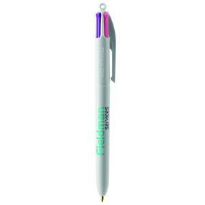 Stylo BIC® 4 Couleurs Publicitaire | Fashion Bille | KelCom Blanc 3